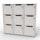 Casier de bureau 9 cases portes standard SIMPLY - Burostock