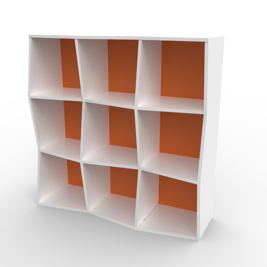 Bibliothèque Cube de Rangement 9 cases blanc